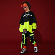 Childrens hip-hop suit boys hiphop hip-hop childrens jazz dance long-sleeved show catwalk costumes
