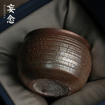 (Lone hand)Delusional wood burning master Teacup Dragon Kiln Silver color falling gray burst pattern pure handmade pull embryo
