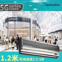 Theodoor 5G series aluminum alloy commercial remote control heating and cooling electric heating air curtain machine Hot air curtain machine