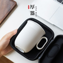 Mark cup ceramic with cover for boys and girls a single custom office tea water separation filter tea cup