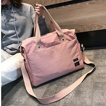 Can set short distance hanging bag trolley case travel storage small portable female waterproof Oxford cloth clothes yoga duffel bag