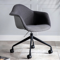 Italian Style Light Extravagant Designer Chair Nordic Cloth Art Home Extremely Simple Lifting Swivel Chair Modern Minima Comfortable Casual Chair