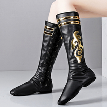 Ethnic dance practice shoes Mongolian boots men and women Tibetan boots male Uygur dance shoes dance soft bottom high tube dance shoes