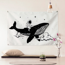 INS astronaut whale wall decoration hanging cloth INS Nordic Wall cloth tablecloth background cloth dormitory live wall tapestry