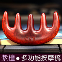 Rosewood wide tooth massage comb head meridian large tooth comb for men and women anti-hair loss small portable green sandalwood