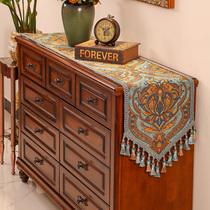 Table Flag American retro Eurostyle Fancy Luxurious Tea Table TV Cabinet Table Cloth Strip Decorated Bed Head Cabinet Towels