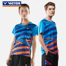 New Victory badminton suit South Korea team short sleeve T-shirt men and women with the same T80002 81002