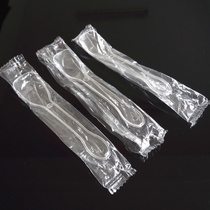 Disposable spoon Transparent independent packaging ice cream spoon Pudding spoon Yogurt spoon Plastic spoon Jelly spoon Ice cream spoon