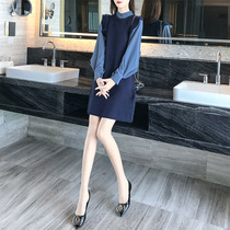 2021 early autumn new net red age-reducing fashion thin temperament skirt Western sweater suit two-piece dress female