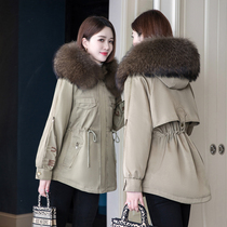 Haining Winter Fur Cover Park overcomes the female 2022 new rabbit fur intravert medium - long fur can be removed