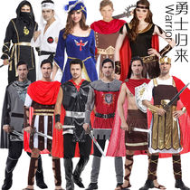 The Halloween Adult Costume Mens Spartan Warriors Knight Ancient Roman Samurai Cross Warrior Army Ninja clothes women