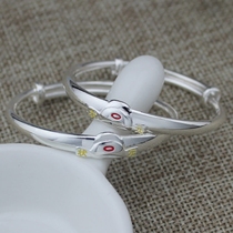 Carefully designed 0 to 5 year old baby silver bracelet 9999 sterling silver children children girls boys champion panda