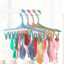 Strong windproof sock sock clip multifunctional plastic hanger 8 clip sun underwear hanger rotatable drying rack