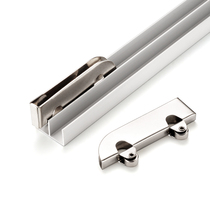 Glass track Double track groove Push-pull slide Wardrobe sliding door groove Double door runway accessories Hardware pulley track