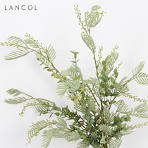 Lancol Nordic plant simulation flower with grass Mimosa eucalyptus leaf living room model room flower fake flower