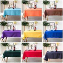 Solid Color Tablecloth Dinner Room Table Cloth Rectangle