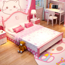 Solid Wood princess bed Children single bed Girl 1 35 m primary school 1 5 Pink 1 2 suite furniture set