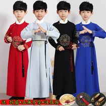 Boys Hanfu thin childrens ancient calligraphy childrens Republic of China style Tang suit students young master ancient costume elder brother performance costume autumn