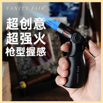 Windproof lighter cigar igniter point moxibustion barbecue incense special high temperature straight flush inflatable fire torch welding gun
