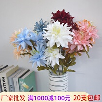 Wedding simulation flower material big claws chrysanthemum fake flower wedding hall decoration flower Road lead flower arrangement big flower embellishment flower art