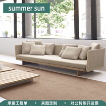 Terrace Sun Light Room Outdoor Casual Rattan Sofa Combined outdoor patio Chair Balcony Double Vines Sofa furniture