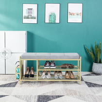 Nordic shoe changing stool Home doorway intake stool Sitting Shoes Cabinet strip wearing shoes stool Soft bag Cushion Storage Stool