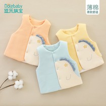 Baby waistcoat spring and autumn cotton baby waistcoat cotton wearing 0-1 year-old male and female children thin cotton warm vest