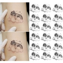 Net red with Cloud Tiger tattoo stickers cute cartoon waterproof female ins lasting arm hug Cloud Man
