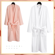 women's spring autumn long bathrobe thin men's nightgown hotel couple's pajamas absorbent towel cloth bathing suit summer