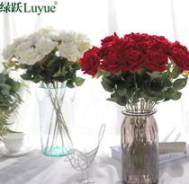 Photography props simple cafe restaurant flannel background photo rose simulation flower single flannel flower