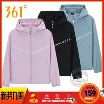 361 Degree Womens windproof coat 2021 spring new comfortable sportswear 361 running single windbreaker women