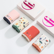 Fenteng underwear female pure cotton antibacterial crotch cotton girl Japanese sweet middle waist large size incognito cute briefs head