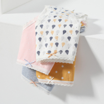 Fenteng underwear womens pure cotton antibacterial waist large size cotton lace summer girl Japanese briefs shorts