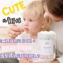 Chic childrens pink flossing sticks 60 into the mouth cleaning from a young age