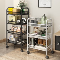 Living room trolley shelf Snack storage artifact Bathroom floor-to-ceiling multi-layer storage rack Kitchen mobile vegetable basket