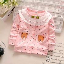 Baby Spring Dress Jacket Woman Thin section 0-1-2-year-old 3 Young children Korean version Girls open Shirt Spring and Autumn Baby Foreign Air Blouse