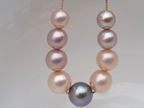 Fashion sister natural freshwater pearl tower-shaped sleeve chain 6 5-8mm positive light flawless