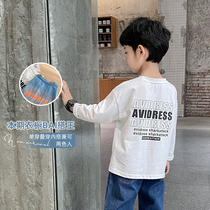 2021 new boys long sleeve T-shirt autumn clothes childrens clothing Korean version of foreign-style childrens cotton base shirt