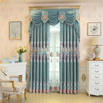 New European curtains luxurious and atmospheric finished curtains simple modern bedroom living room floor full shading curtain fabric