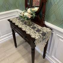 European lace dressing table cloth mat Net Red Girl princess style cover towel dressing table shoe cabinet cover cloth