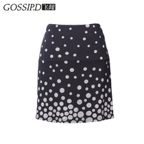 2021 Fly Smelling Spring Summer Fashion 100 Hitch Slim Fit Slim Fit Round Dot Black Bag Hip Half Body Short Skirt Woman
