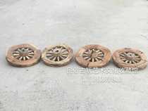 Quaint and nostalgic old objects Old car wheels carriage wheels Wooden wheels Creative car wheels decorative ornaments