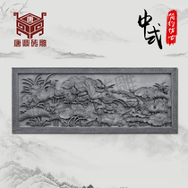 Brick Sculptures Lotus Photos Wall Imitation Ancient Brick Sculptures Wall Decoration Ancient Building Green Brick Large Relief Chinese Shadow Wall Painting