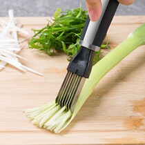 Stainless steel shredded onion artifact ultra-fine household kitchen shredding knife scraping onion shaving onion flower celery multi-functional vegetable cutter