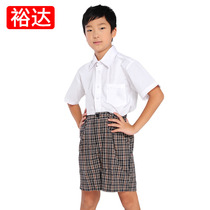 Shenzhen primary school student dress School uniform Mens short-sleeved spring and summer dress class dress performance suit shirt shorts