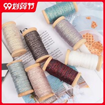 Section wooden shaft Gold wire rope belt Gold wire rope Bouquet cable tie Floral packaging ribbon Bow ribbon