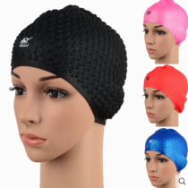  Whale water drop swimming cap oversized super comfortable mens and womens universal waterproof silicone big head long hair