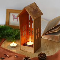 KENS Vietnam original gui leather made house shaped candle holder Christmas decorations small table lamp bathroom incense pendulum
