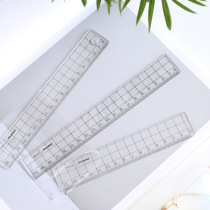 Plastic transparent ruler 15 18 20cm transparent ruler drawing measuring student stationery scale caliper