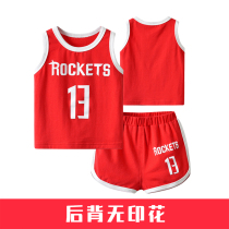 Basketball clothing jersey cotton sports vest little James blue baby baby suit Baby children suit Lakers